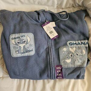 SIZE XXL	DISNEY	HOODIE Lilo & Stitch full zip w/ patches